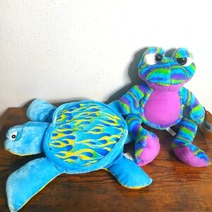 Colorful Frog and Turtle Plush Toy